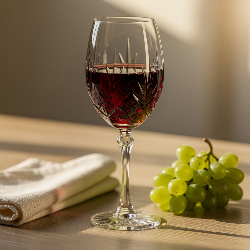 Barolo red wine in a crystal glass